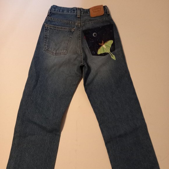 Custom embellished Levis 569 jeans - Picture 1 of 8
